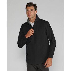 BYLT Mens Sz M Elite Fairway Drop Cut Pullover Magnetic Snaps Pocket Black